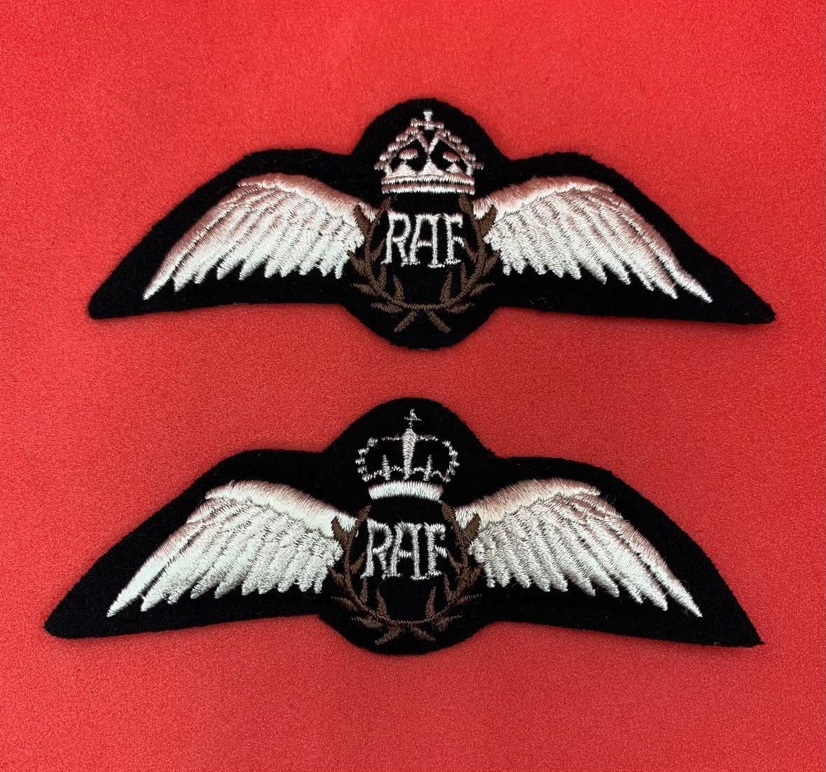 Two pilot wings variants with different crown styles
