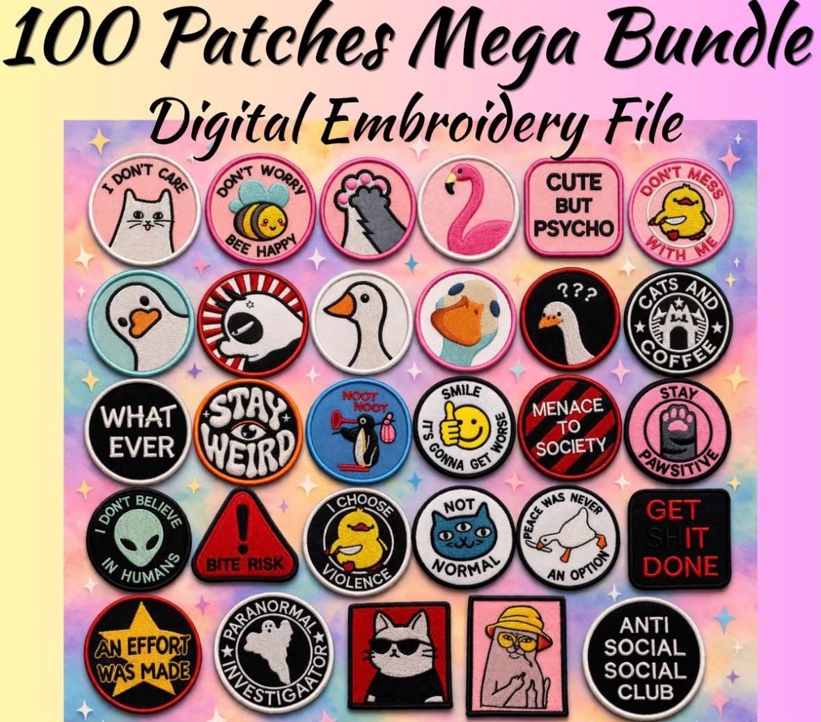 A hundred patch design bundle overview