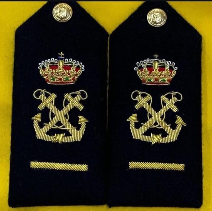 Navy boards with crown and crossed anchors